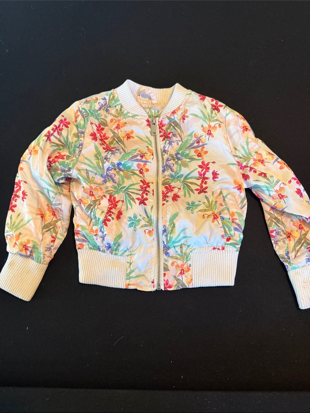 Urban Republic Cream Floral Bomber Jacket